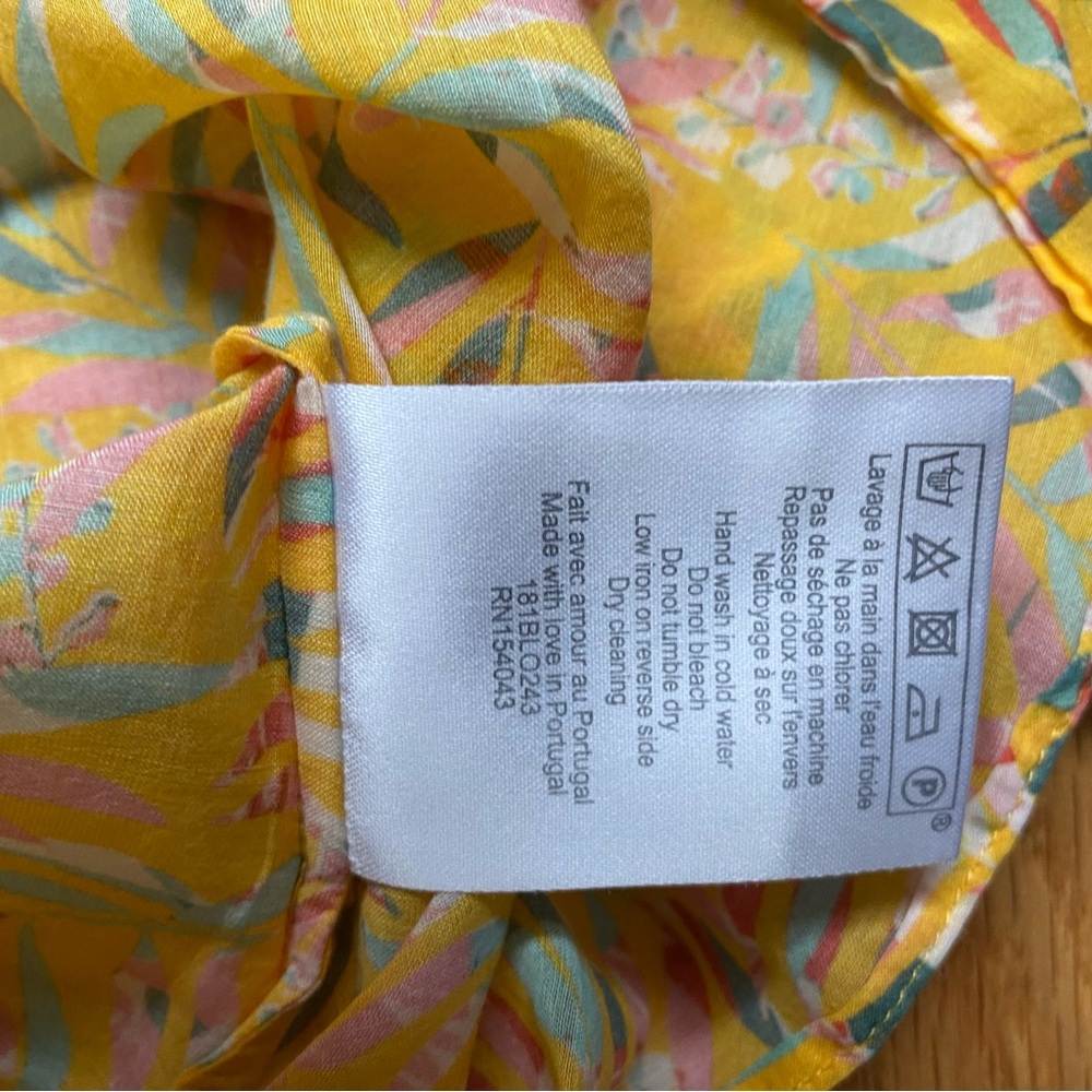 Sezane Yellow Floral Tie-Shoulder Camisole - Picture 10 of 13